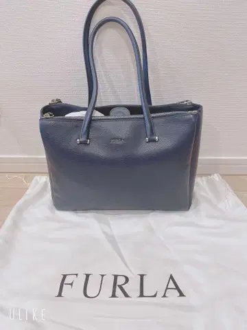 FURLA 네이비 블루 토트백