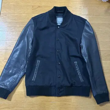 Gap 가죽 바시티 자켓 M 블랙