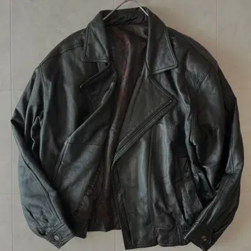 00s 아카이브 레더 봄버 재킷 쇼트