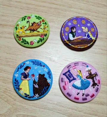 디즈니 캐릭터 자수 캔 배지 2