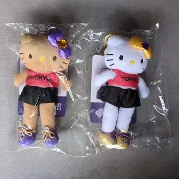 세계 육상 산리오 스타일업 봉제 인형 헬로키티 퍼플 골드