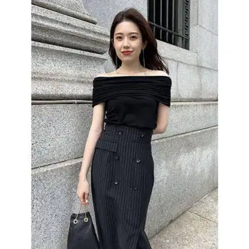 anuans 시어 오프숄더 개더컷 상의 [ 새상품급 ]