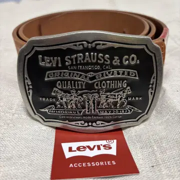 Levis 리바이스 벨트 투호스 디자인 버클 벨트 브라운