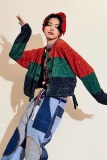 YANYAN KNITS 라메 가디건