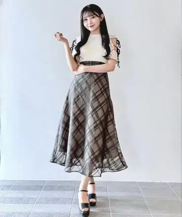 NOMAE 바이컬러 리본 도킹 원피스