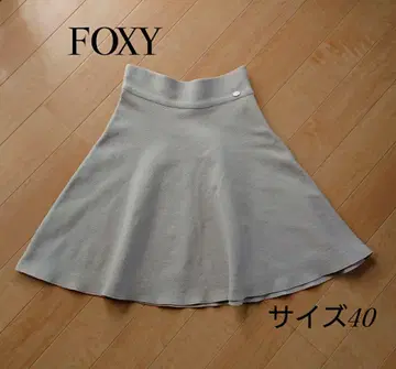 FOXY 플레어 스커트 사이즈 40 그레이