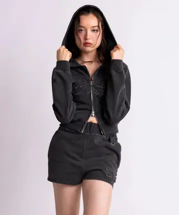 아클렌트 ACLENT 피그먼트 컴팩트 지퍼 후디
