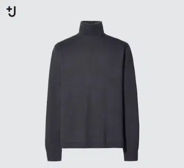 유니클로 +J 캐시미어 터틀넥 스웨터 그레이 M