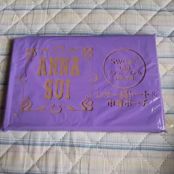 ANNA SUI 가죽 느낌 토트 & 복조리 파우치