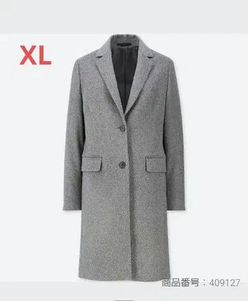 유니클로 울 캐시미어 체스터 코트 그레이