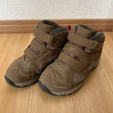 mont-bell 하이컷 등산화 브라운 키즈 19cm