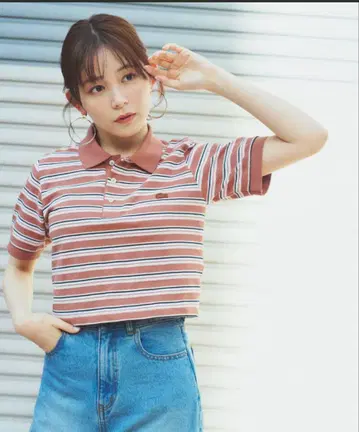 SNIDEL LACOSTE 콜라보 피케 셔츠