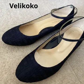 Velikoko 네이비 스트랩 펌프스