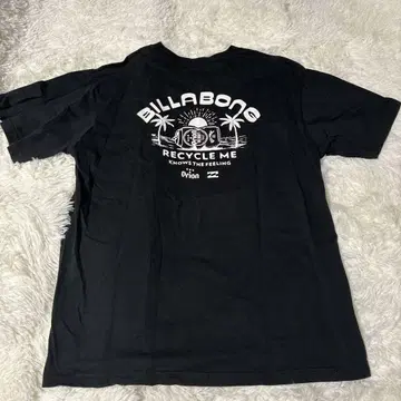 BILLABONG 리사이클 메시지 T셔츠 블랙 XL 사이즈