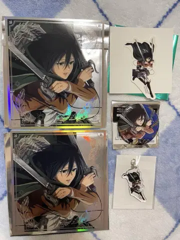 진격의 거인 attack on memory 캔뱃지 아크릴 색지 미카사