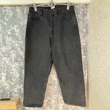 ciota 와이드 테이퍼드 데님 미디엄 블랙