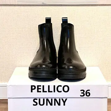 [ 미사용 ] SUNNY 블랙 사이드 고어 부츠 36
