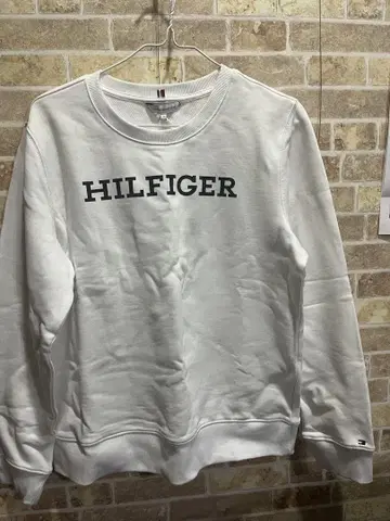 TOMMY HILFIGER 화이트 맨투맨 M 정가 1만 엔