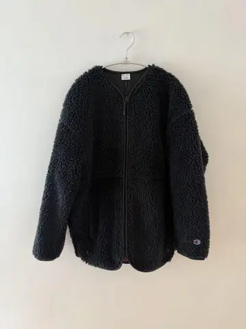Champion 플리스 자켓 블랙 L
