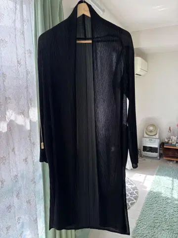 SPECCHIO 시스루 스트라이프 롱 가디건