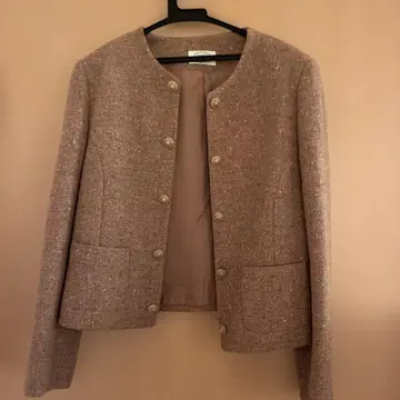 Aylesbury 노카라 자켓 브라운 상하의 세트