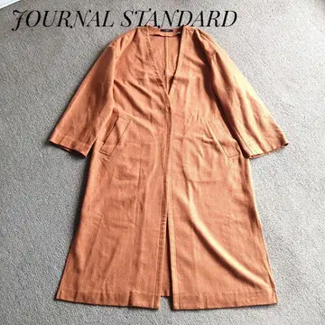 새상품급 JOURNAL STANDARD 노카라 롱 코트 울 혼방