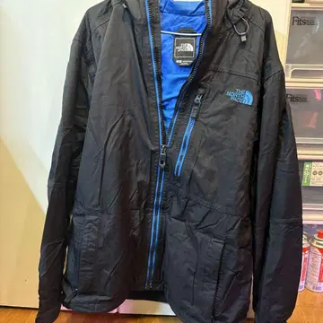 THE NORTH FACE 후드 부착 자켓 블랙/블루 S