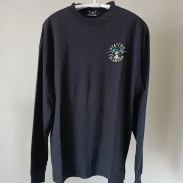 HYSTERIC GLAMOUR 남성용 블랙 긴팔 티셔츠 L