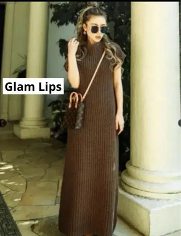 GlamLips 립스 니트 원피스 프렌치 슬리브