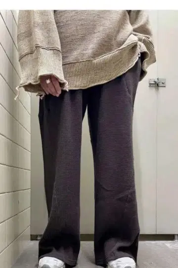 ANDER / WAFFLE CURVY PANTS