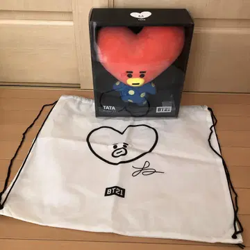 BT21 TATA 봉제 인형 수납 봉투 포함