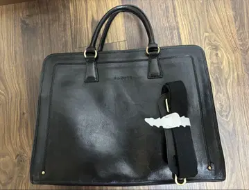 블랙 가죽 비즈니스 백