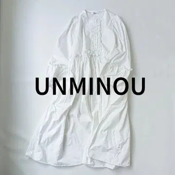 새상품급 24SS UNMINOU 미니 프릴 원피스 롱 A라인