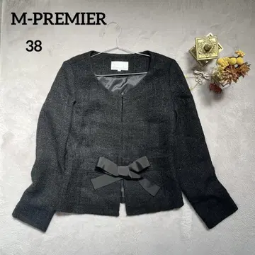 M-PREMIER 노카라 트위드 자켓 38 포멀 출퇴근