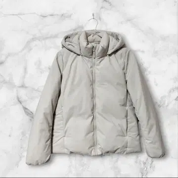 UNIQLO 하이브리드 다운 후드티 라이트 그레이 M