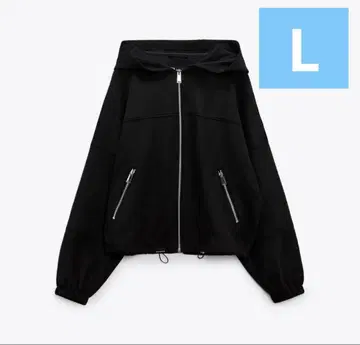ZARA 후드 데드 페이크 스웨이드 봄버 자켓
