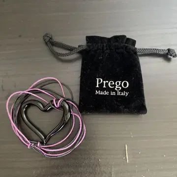 Prego 베네치아 유리 하트형 목걸이