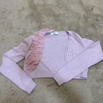 블루걸 프릴 달린 핑크 가디건