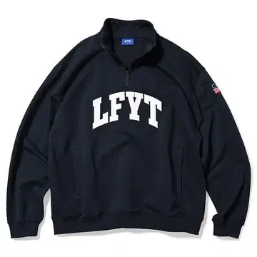 새상품 LFYT ARCH LOGO HALF ZIP SWEAT NAVY