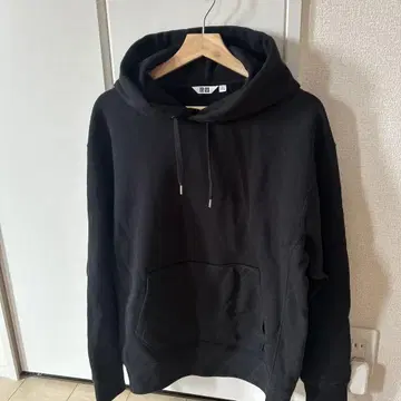 UNIQLO U 블랙 후드티 L
