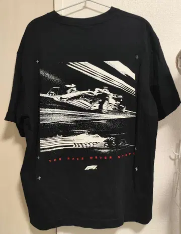 H&M F1 T셔츠 코튼100% US M 블랙