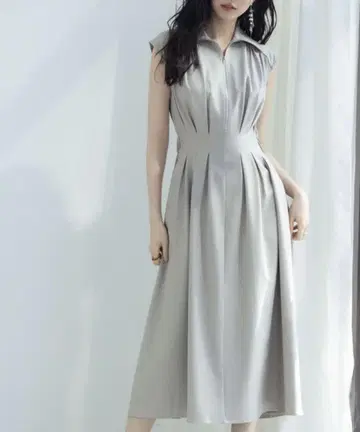 [ 미사용 ] 허리 턱 종아리 기장 원피스 S 사이즈