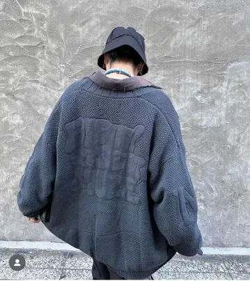 MUZE x EMPTY SETT VARSITY KNIT CARDIGAN