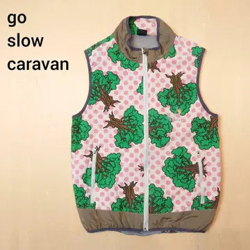 고 슬로우 캐러밴 베스트 집업 고슬로우캐러밴