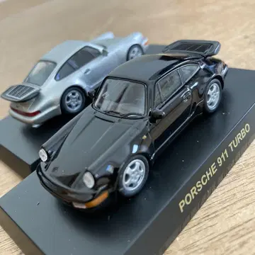 [ 새상품급 ] 1/64 교쇼 PORSCHE 911 터보 블랙 실버