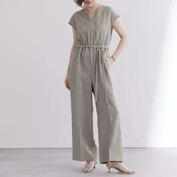 ur's 린넨라이크 헨리넥 올인원