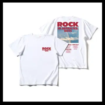 ROCK IN JAPAN 2025 로키니 티셔츠 로고 화이트 XL