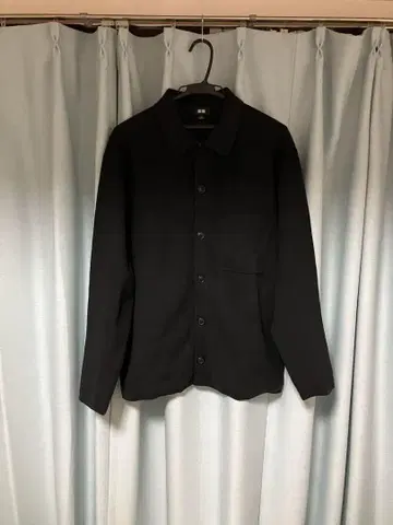 유니클로 밀라노 리브 셔츠 가디건 L 블랙