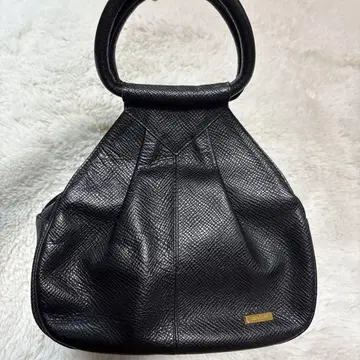 madras 블랙 가죽 핸드백