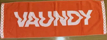 VAUNDY 로고 자카드 타월 오렌지 x 화이트
